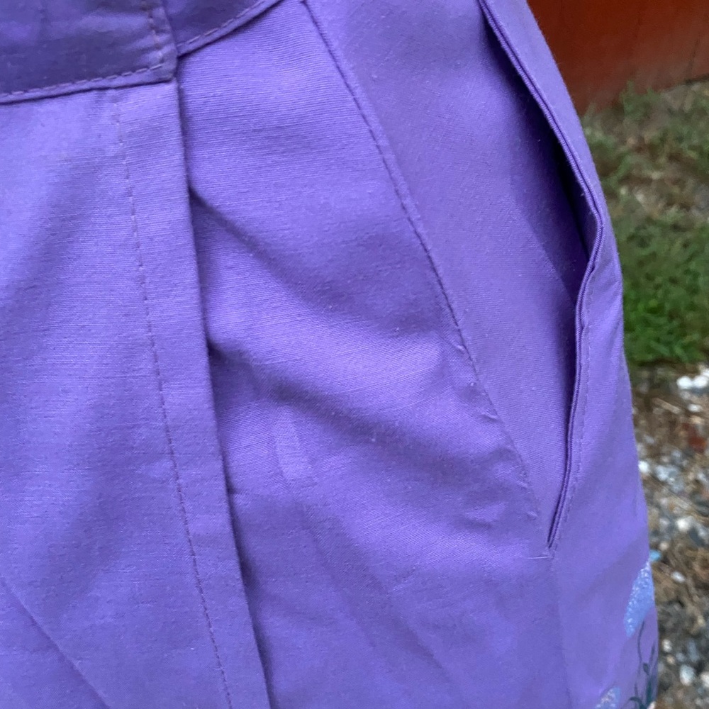 Gorgeous vintage painted wrap skirt - Picture 9 of 15